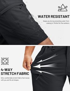 Shorts cargo de randonnée pour hommes, séchage rapide, légers, pour activités de plein air, golf, pêche, tactiques, décontractés, avec plusieurs poches - Product Image 5