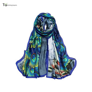 Écharpe en soie pour femme de qualité supérieure, vêtement de mode, légère, élégante, 100% soie, écharpe pour femme - Product Image 1