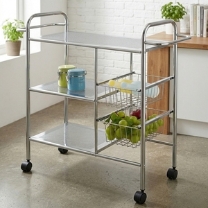 Shopee venta DIY hogar 3 niveles Metal carro organizador venta al por mayor almacenamiento muebles cocina carro islas cocina carros - Product Image 1