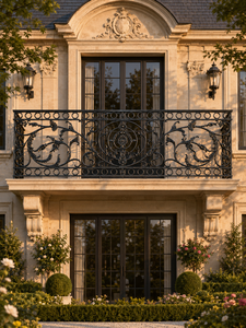 Decorative Traditional Wrought Iron Balustrade Metal Handrail <b>Railings</b> Farmhouse Outdoor Villa Balcony Porch Residential - Product Image 4
