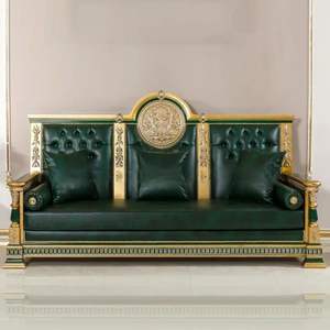 Juego de Sofás de Madera Tradicional Verde Clásico de Lujo en Oferta, Estilo Mandarín Oriental Europeo Real para Sala de Estar, Muebles de Indonesia - Product Image 3