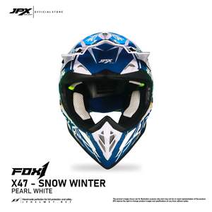 JPX หมวกกันน็อค Fox1ลายซูเปอร์โมโตครอสแบบแม่ลาย x 47ให้การปกป้องที่เหนือกว่าและมีสไตล์ที่โดดเด่นสำหรับประสบการณ์มอเตอร์ไซค์วิบากที่ยอดเยี่ยม - Product Image 3
