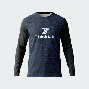 Camiseta de Hombre de Manga Larga, Tejida, Estampada, Formal, de Gran Tamaño, de Alta Calidad, 100% Algodón, con Estampado Digital en la Parte Delantera - Product Image 6