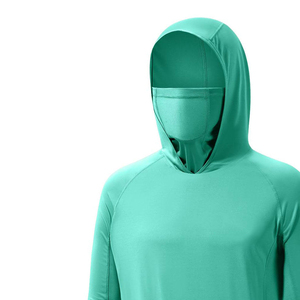 Camiseta Unisex con Capucha de Manga Larga con Protección Solar UPF 50+, Absorbe la Humedad, Transpirable, de Secado Rápido, Ajustada, de Color Sólido, para Verano - Product Image 3