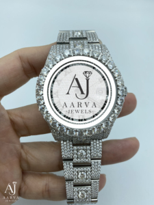 AARVA JEWELS หรูหรา มิโยตะ ไดมอนด์สแตนเลสสตีลทรงกลม 40 มม. อะนาล็อกควอตซ์ 20 มม. นาฬิกาแฟชั่นสำหรับทุกเพศ - Product Image 1