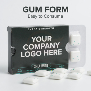 Private Label Caffeine Chewing <b>Gum</b> Mint Flavor Functional <b>Gum</b> OEM Bulk Manufacturer - Product Image 2