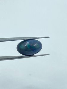 Opale de feu naturelle bleu foncé de qualité supérieure, taille ovale, pierre précieuse non montée, 5,23 carats, 10,50x16,40 MM pour la fabrication de bijoux - Product Image 3