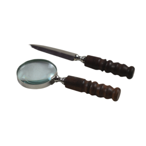Loupe avec coupe-papier, finition antique de haute qualité, forme ronde, qualité supérieure avec manche en bois au prix le plus bas - Product Image 5