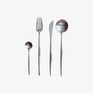 Ensemble de couverts minimalistes en acier inoxydable, finition miroir, passe au lave-vaisselle, pour mariage, couteau, fourchette, cuillère, service de table - Product Image 1