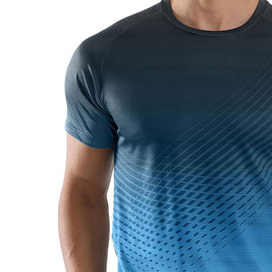 T-shirt pour homme personnalisé, tissu respirant et extensible, performance sportive, gym, fitness, course à pied, prix de gros, t-shirt pour homme - Product Image 3