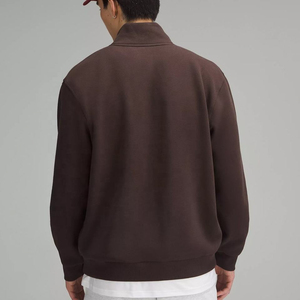 OEM Custom Blank Oversized Stand Collar Drawstring 100% Cotton Pullover <b>Jumper</b> Quarter Half Zip Sweatshirt for Men Pakistan - Product Image 2