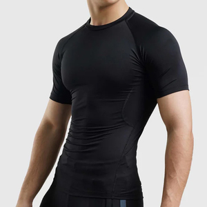 <b>Men</b> Compression T-Shirt Gym Wear Slim Fit Quick Dry Athletic Sports Shirt Breathable <b>Stretch</b> Fitness Training Top - Product Image 1