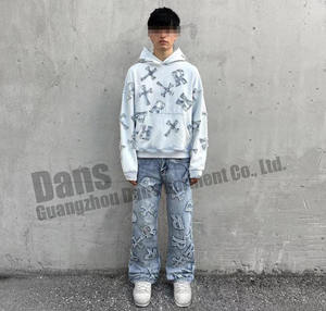 Sweat à capuche streetwear urbain avec strass, pull scintillant en cristal, sweat-shirt décontracté, mode unisexe - Product Image 5