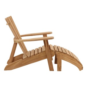 Sillas Adirondack de madera de teca con reposapiés - Muebles ecológicos para exteriores para complejos turísticos, villas y proyectos de hostelería - Product Image 3