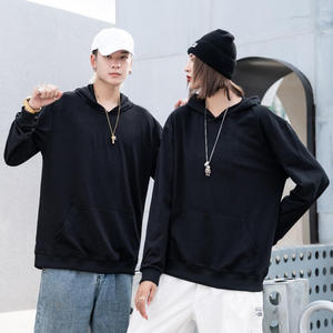 เสื้อฮู้ดผ้าฝ้ายผู้ชายแบบใหม่ขายส่ง เสื้อฮู้ดคอกลมลำลองสำหรับผู้ชายและผู้หญิง เสื้อฮู้ดสีพื้นสำหรับผู้หญิง - Product Image 4