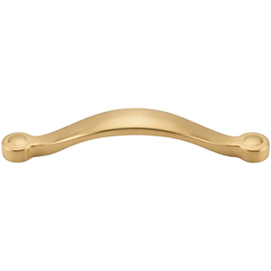 Poignée de meuble design moderne pour cuisine, quincaillerie durable, forme incurvée, nickel poli, pour armoire et commode - Product Image 2