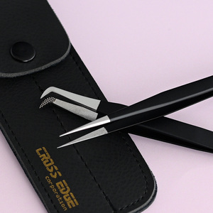 Pinzas de injerto de pestañas de aislamiento Extensión de pestañas Punta de fibra Pinzas de pestañas Fabricante Aplicador de pestañas Pinzas 45 90 grados - Product Image 1