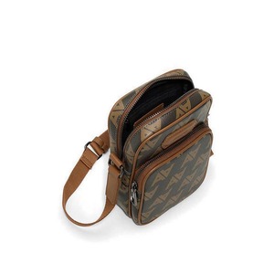 Large Capacity Vintage Genuine Leather Crossbody Satchel Bag for Men 9.7'' iPad Compatible Multi-Pocket Logo Messenger Bag - Product Image 3