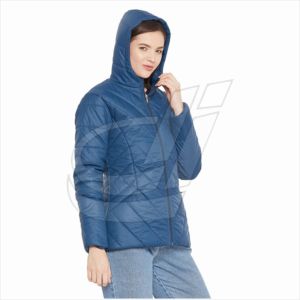 แจ็กเก็ตขนเป็ดของผู้หญิงแจ็กเก็ตฤดูหนาวที่อบอุ่นพร้อมฮู้ดที่ถอดออกได้มีกระเป๋าซิป - Product Image 6