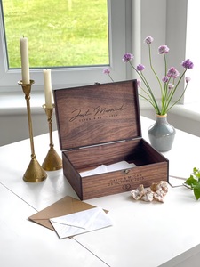Boîte à souvenirs en bois personnalisée, écologique, durable et luxueuse, cadeau pour lui, elle, petit ami, petite amie, couple, mariage - Product Image 3