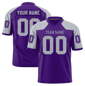 Camiseta de Fútbol Americano Personalizada para Hombre, Cuello en V, Manga Corta, Impresión Sublimada, Nombre del Equipo, Número, Ropa Deportiva de Poliéster que Absorbe la Humedad - Product Image 2