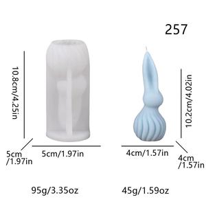 Moule en silicone pour bougie en spirale créative en gypse, bougie aromatique à une seule oreille de lapin pour Pâques - Product Image 6