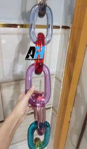 Décorations murales en chaîne acrylique modernes personnalisées, ornements en résine modernes faits à la main, suspendus pour la décoration intérieure, prêts pour le festival Diwali - Product Image 3