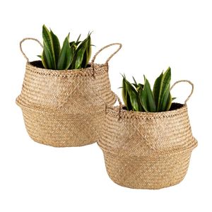 Decorative Handmade PHU HAO Brand Natural <b>Straw</b> Belly Storage <b>Basket</b> for Nursery and Home Decor - Product Image 1