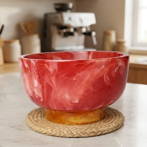 Bol vintage en résine artisanale de qualité supérieure, finition polie, pour la décoration de la maison, service de fruits, centre de table, cuisine moderne - Product Image 2