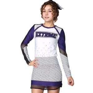 Conjuntos de Uniformes de Animadoras Personalizados, Transpirables, 100% Poliéster, Talla Adulto para Mujer, para Actuaciones de Baile - Product Image 1