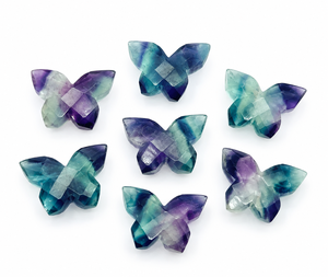 Multi Fluorite <b>Butterfly</b> Shape 14x10mm Faceted Gemstone <b>Beads</b> for Jewelry Making Wholesale Loose Stone <b>Beads</b> Craft Supplies - Product Image 5