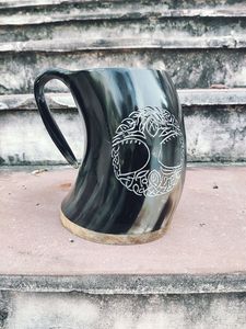 Natural Crafts Real Buffalo Horn Mug & Glasses For Drinking Eco Friendly Viking Style Champagne Mug Reusable Horns Mugs Hot Sell - Product Image 5