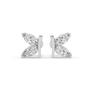 Boucles d'oreilles légères de style unique avec diamant de laboratoire de 1,00 carat - Product Image 3