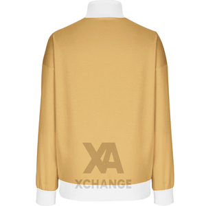 Sweat-shirt à col montant personnalisé pour femme avec broderie appliquée sur le devant, en molleton bouclette 100 % coton, idéal pour un look décontracté. - Product Image 3