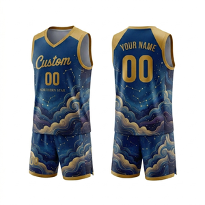 Basketball Uniform Set Men's <b>College</b> Teams Custom Design Winter Summer Breathable Fitted Cut 100% Polyester Mesh Short Sleeve - Product Image 1