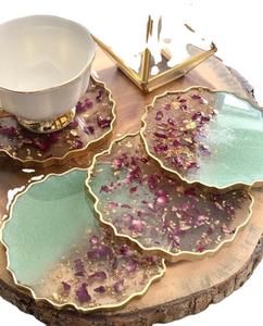 OTRO Posavasos de resina de lujo hechos a mano Almohadillas cuadradas de colores personalizables para juego de mesa de alfombrilla de cocina Mejor precio - Product Image 6