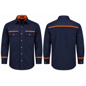 Camisas Unisex FR Personalizadas, 100% Algodón con Tratamiento FR, Manga Larga, Ropa de Trabajo de Seguridad para Soldadura, Retardante de Llama, Resistente al Calor 100-150C, CE - Product Image 1