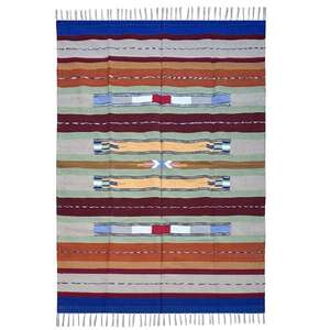 Soft and Durable Handloom Cotton Dhurrie Kilim Style Area <b>Rug</b> <b>Set</b> Long-Term Use for Busy Spaces - Product Image 2