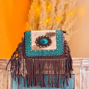 Venus Leathers Were Fashion <b>Single</b> Western Handmade Letter Pattern Floral Genuine Leather Crossbody Zipper Portable Travel 7 - Product Image 1