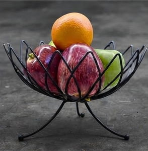 Grand panier à fruits en fil métallique, paniers de rangement empilables en métal personnalisés pour la présentation sur le comptoir de cuisine - Product Image 3