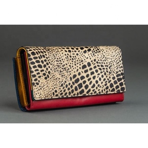 New Stylish Hair On Hide Colourful Fur Leather Clutch Unique Personalized Leather ATM <b>Card</b> <b>Holder</b> <b>Wallets</b> Fur Leather Clutch - Product Image 3