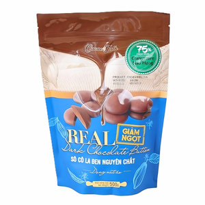 Wholesale Hot Selling Shipping <b>Direct</b> Factory HALAL OEM/ODM Real Dark Pure Chocolate Button 75% Cocoa 1KG Biscuits Cookies Hot - Product Image 1