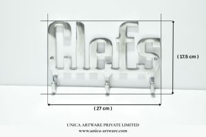 UNICA ARTWARE Clefs Word - Gancho de pared para llaves, de metal, con 3 ganchos, diseño minimalista, decoración para la entrada, montaje en pared - Product Image 6