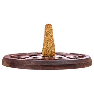 Round Wooden <b>Incense</b> Holder for <b>Incense</b> Sticks and <b>Cones</b> Handmade Ash Catcher Meditation Yoga Home Decor - Product Image 6