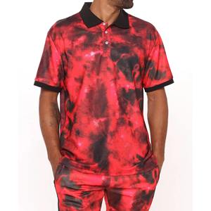 Camisetas polo de tie-dye ecológicas de alta demanda, cómodas, antibacterianas y anti UV para hombre. - Product Image 1