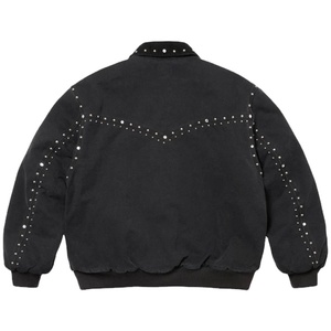 Chaqueta Bomber Western de Pana Roja para Hombre con Remaches, Cremallera y Cuello Vuelto para Otoño - Product Image 6
