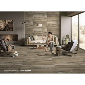 Carreaux de sol en porcelaine 60x60 Fabrication directe 600x1200mm Carreaux de sol et de mur en porcelaine brun bois antidérapants - Product Image 3