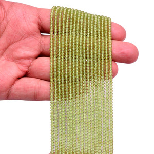 Peridoto AAA de 3 mm, Cuentas Redondas Microfacetadas, Peridoto Verde Natural, Piedras Preciosas Semipreciosas, Cuentas Sueltas para Fabricación de Joyas - Product Image 2