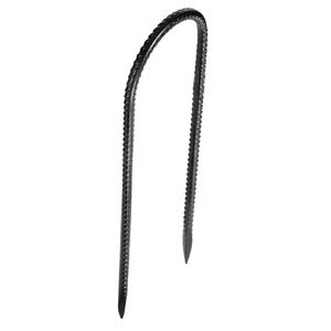 Picchetti per tenda a U in acciaio zincato per impieghi gravosi da 12 pollici, con punta a scalpello, diametro 0,32, resistenti alla ruggine, per ancoraggio a terra - Product Image 1