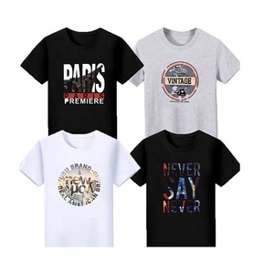 T-shirts à manches courtes et col rond 100% coton avec impression par transfert de chaleur, coupe décontractée, à motifs de lettres, pour hommes, design personnalisé unisexe - Product Image 1